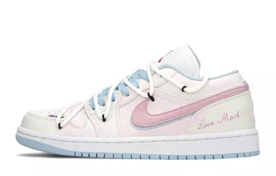 Кроссовки Air Jordan 1 Vintage Basketball Shoes Women's Low-top Beige/Pink, розовый