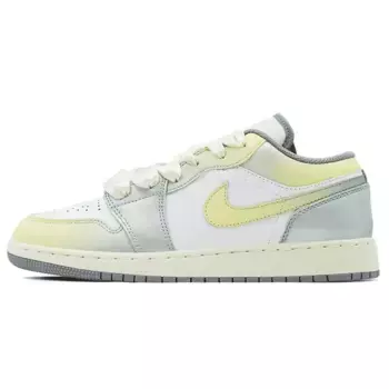Кроссовки Air Jordan 1 Vintage Basketball Shoes Women's Low-top Yellow/White, желтый