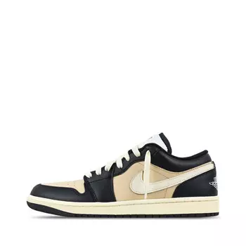 Кроссовки Air Jordan 1 Vintage Basketball Shoes Men Low-top Beige, черный