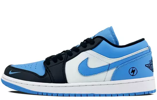 Кроссовки Air Jordan 1 Vintage Basketball Shoes Unisex Low-top Black/Blue, черный/синий