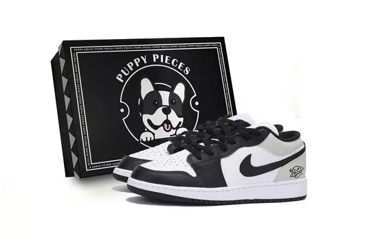 Кроссовки Air Jordan 1 Vintage Basketball Shoes Men Low-top Black/Gray, черный