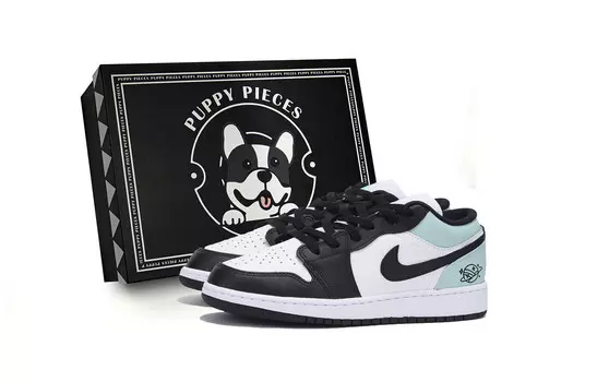 Кроссовки Air Jordan 1 Vintage Basketball Shoes Men Low-top Black Tiffany, черный