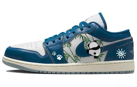 Кроссовки Air JORDAN 1 Vintage Basketball Shoes Men Low-Top Blue White