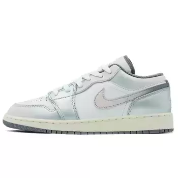 Кроссовки Air Jordan 1 Vintage Basketball Shoes Unisex Low-top Silver/Pink, розовый