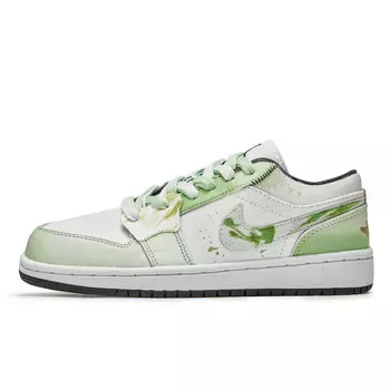 Кроссовки Air Jordan 1 Vintage Basketball Shoes Women's Low-Top White/Green