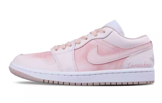 Кроссовки Air Jordan 1 Vintage Basketball Shoes Unisex Low-top Pink/white, цвет Lotus Color