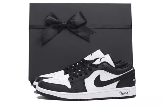 Кроссовки Air JORDAN 1 Vintage Basketball Shoes Men Low-Top Black White