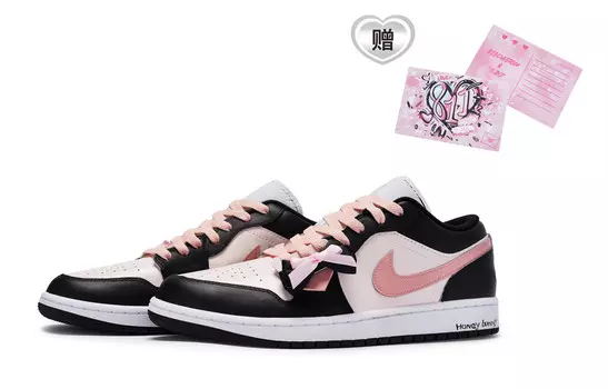 Кроссовки Air Jordan 1 Vintage Basketball Shoes Women's Low-top Black, черный