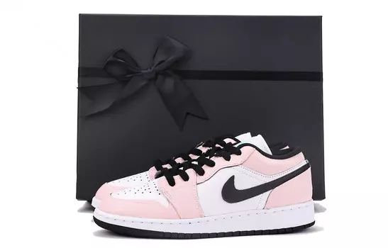 Кроссовки Air JORDAN 1 Vintage Basketball Shoes Women's Low-Top Black Pink