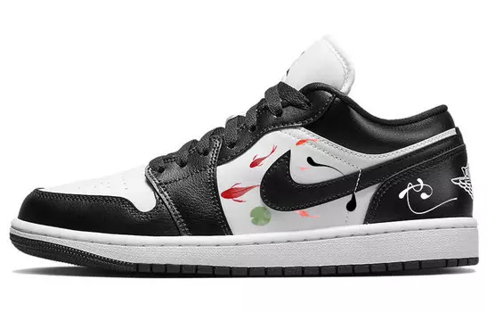 Кроссовки Air Jordan 1 Vintage Basketball Shoes Women's Low-top White/black, черный