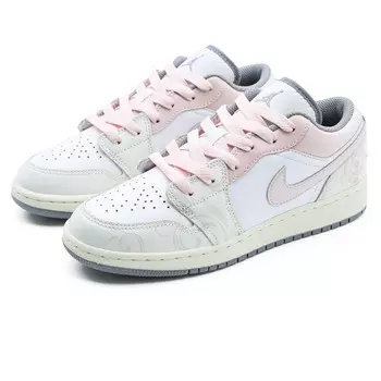 Кроссовки Air Jordan 1 Vintage Basketball Shoes Women's Low-top Pink/white, белый