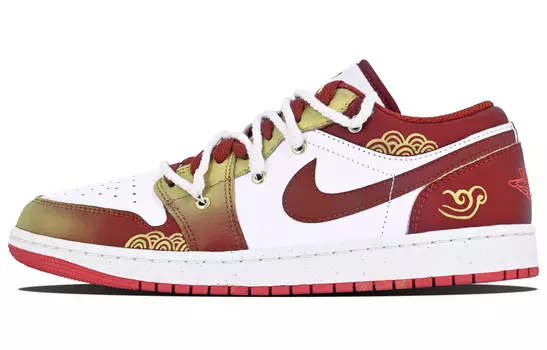 Кроссовки Air Jordan 1 Vintage Basketball Shoes Men Low-top Red, красный