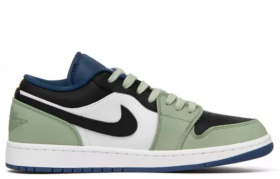 Кроссовки Air Jordan 1 Vintage Basketball Shoes Men Low-top Black/green, белый
