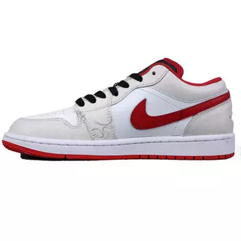 Кроссовки Air Jordan 1 Vintage Basketball Shoes Women's Low-top White/red, цвет Off White