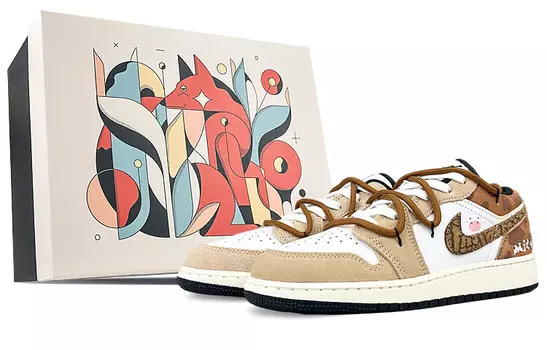 Кроссовки Air Jordan 1 Vintage Basketball Shoes Women's Low-Top White