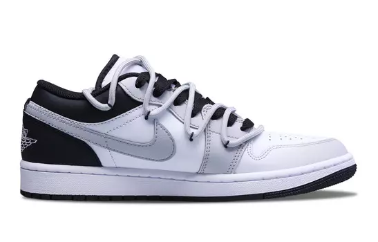 Кроссовки Air Jordan 1 Vintage Basketball Shoes Men Low-top Black/white/gray, белый