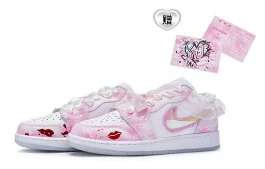 Кроссовки Air Jordan 1 Vintage Basketball Shoes Women's Low-Top White