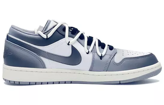 Кроссовки Air Jordan 1 Vintage Basketball Shoes Men Low-top White/gray, серый