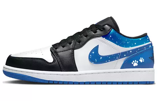 Кроссовки Air Jordan 1 Vintage Basketball Shoes Men Low-top White/blue, синий