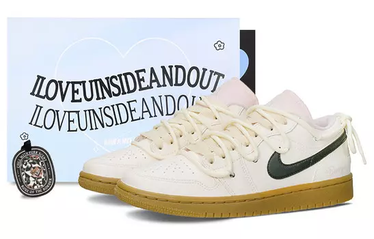 Кроссовки Air Jordan 1 Vintage Basketball Shoes Women's Low-top Pink/Black, розовый