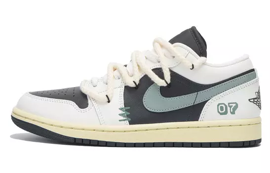 Кроссовки Air Jordan 1 Vintage Basketball Shoes Unisex Low-top White, цвет Off White