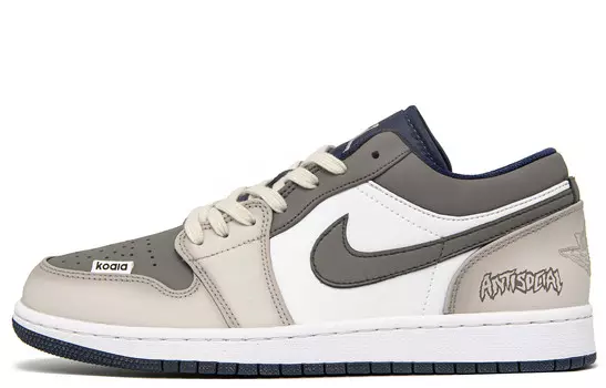 Кроссовки Air Jordan 1 Vintage Basketball Shoes Men Low-top White/Brown, цвет Coffee