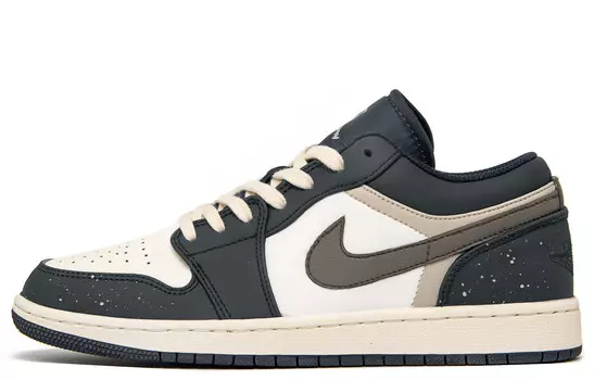 Кроссовки Air Jordan 1 Vintage Basketball Shoes Men Low-top Cobalt Blue, темно-синий