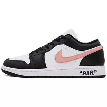 Кроссовки Air Jordan 1 Vintage Basketball Shoes Men Low-top Pink/Black, розовый