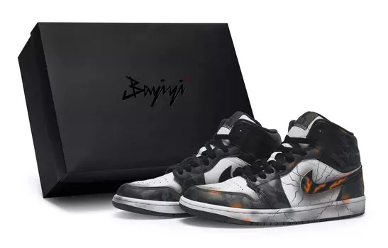 Кроссовки Air Jordan 1 Vintage Basketball Shoes Men Mid-top Gold, золотой