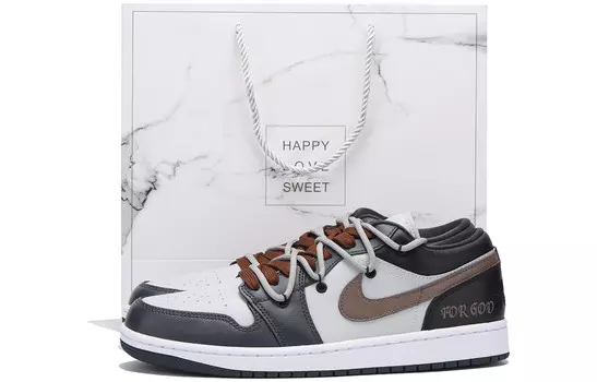 Кроссовки Air Jordan 1 Vintage Basketball Shoes Unisex Low-top White, белый