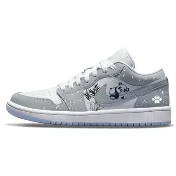 Кроссовки Air JORDAN 1 Vintage Basketball Shoes Women's Low-Top Gray White