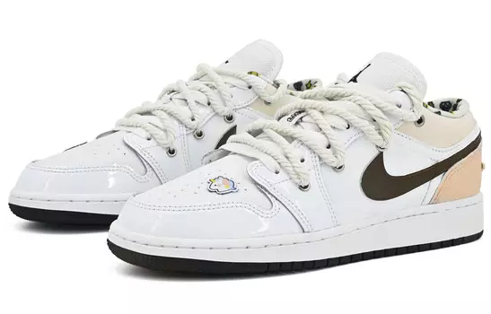 Кроссовки Air Jordan 1 Vintage Basketball Shoes Women's Low-top Orange, цвет Orange