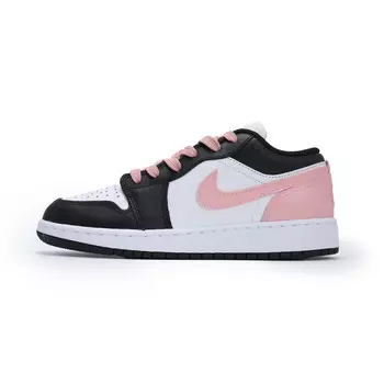 Кроссовки Air Jordan 1 Vintage Basketball Shoes Women's Low-top Core Black / Cloud White / Team Shock Pink 2, черный