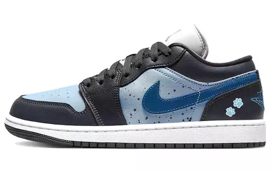 Кроссовки Air Jordan 1 Vintage Basketball Shoes Unisex Low-top Black/grey, черный