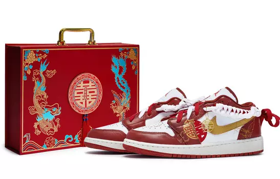 Кроссовки Air Jordan 1 Vintage Basketball Shoes Women's Low-top Gold, золотой