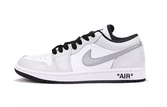 Кроссовки Air Jordan 1 Vintage Basketball Shoes Men Low-top Gray, серый