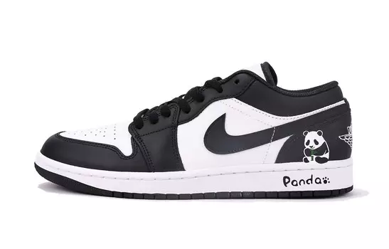 Кроссовки Air Jordan 1 Vintage Basketball Shoes Men Low-top White, черный