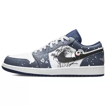 Кроссовки Air JORDAN 1 Vintage Basketball Shoes Men Low-Top Blue White