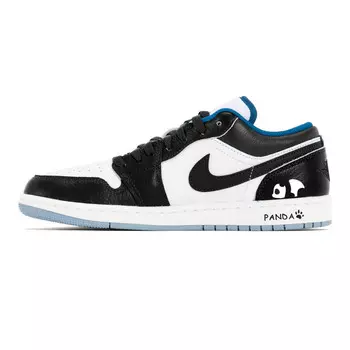 Кроссовки Air Jordan 1 Vintage Basketball Shoes Men Low-top Black, белый