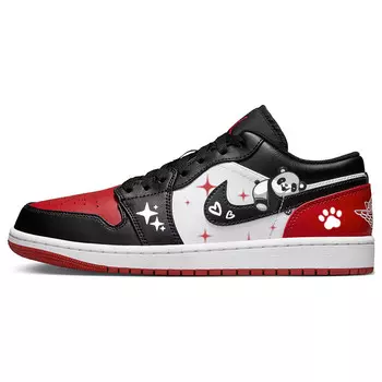 Кроссовки Air Jordan 1 Vintage Basketball Shoes Men Low-top Red/white, красный