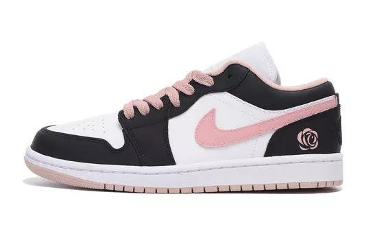 Кроссовки Air JORDAN 1 Vintage Basketball Shoes Women's Low-Top Black Pink, розовый