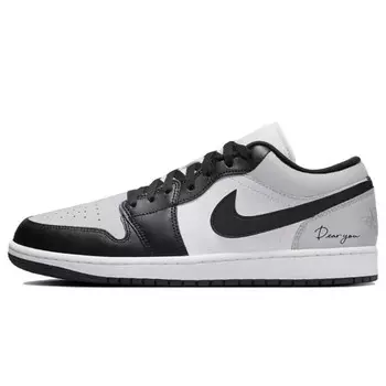 Кроссовки Air Jordan 1 Vintage Basketball Shoes Men Low-top Black/grey/white, черный