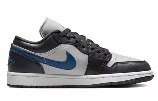 Кроссовки Air Jordan 1 Vintage Basketball Shoes Unisex Low-top Black/grey/blue, черный