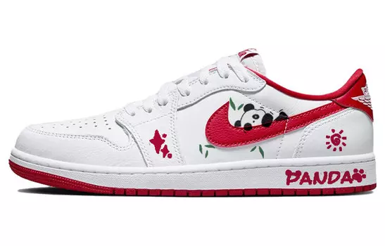 Кроссовки Air Jordan 1 Vintage Basketball Shoes Unisex Low-top Red/white, белый