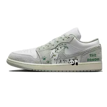 Кроссовки Air Jordan 1 Vintage Basketball Shoes Men Low-top Green/White, зеленый