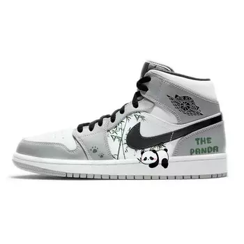 Кроссовки Air Jordan 1 Vintage Basketball Shoes Men Mid-top Grey/white, серый