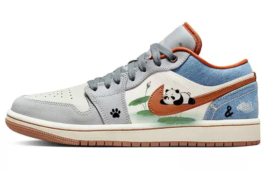 Кроссовки Air JORDAN 1 Vintage Basketball Shoes Women's Low-Top Blue White