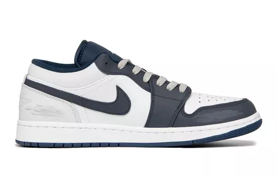 Кроссовки Air Jordan 1 Vintage Basketball Shoes Men Low-top Blue/white, синий