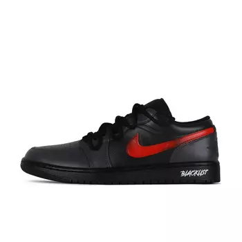 Кроссовки Air Jordan 1 Vintage Basketball Shoes Men Low-top Black/Red, черный/красный