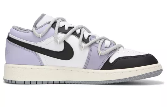 Кроссовки Air JORDAN 1 Vintage Basketball Shoes Men Low-Top Black White, черный